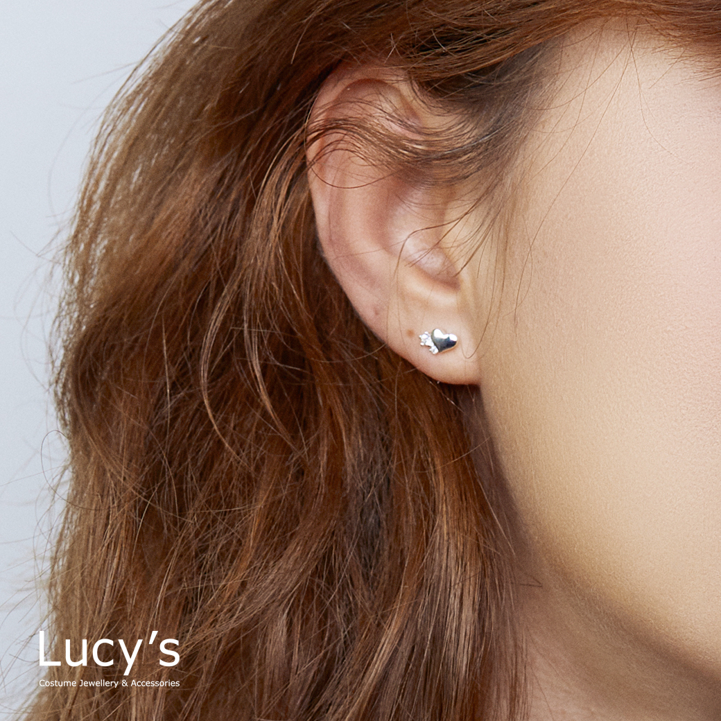 925純銀〔輕銀系列〕心愛呢語 耳環 (94669)