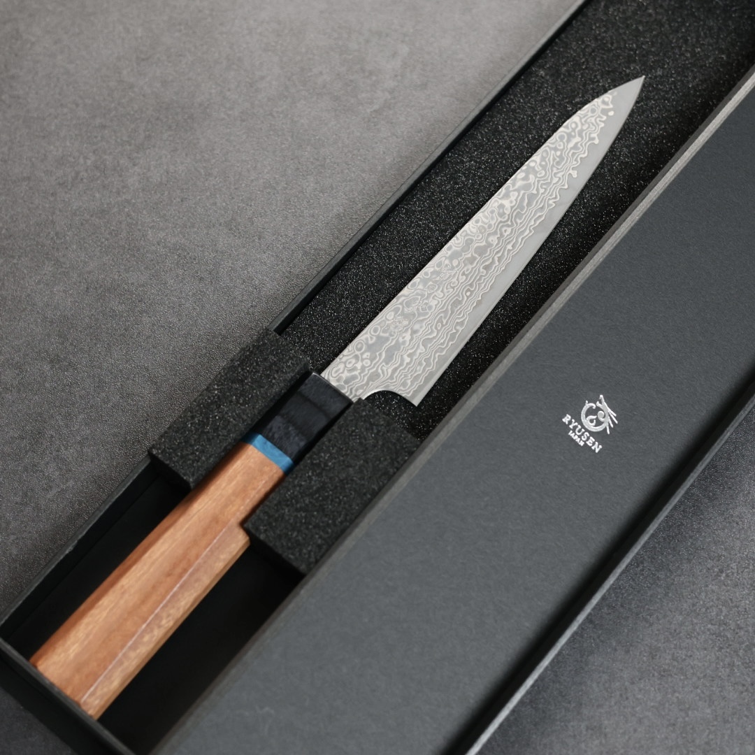 龍泉刃物 梵天雲龍 改 蔬果刀 135mm VG10 63層鎳染大馬士革/本鍛造