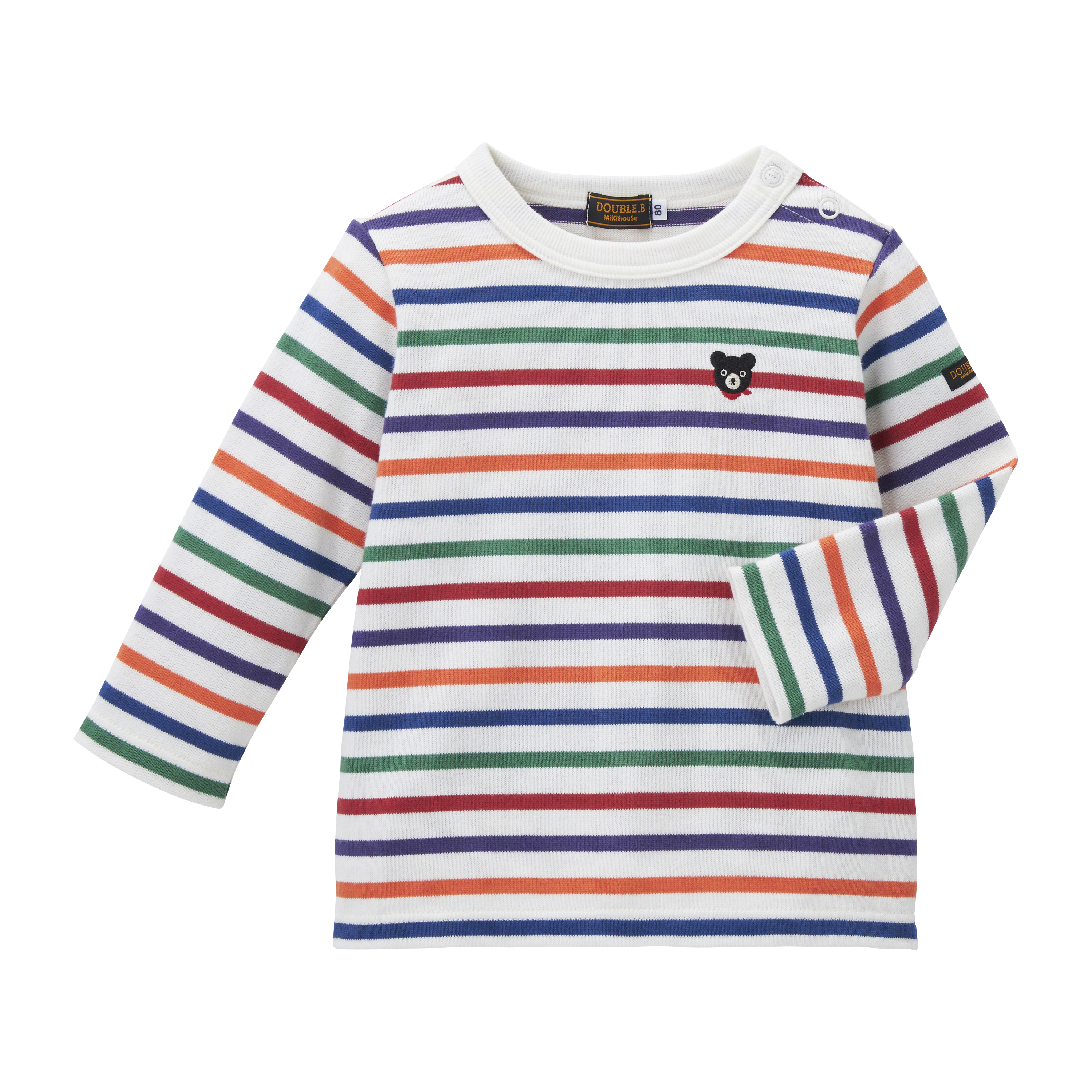 DOUBLE_B B君條紋長袖T恤-多色