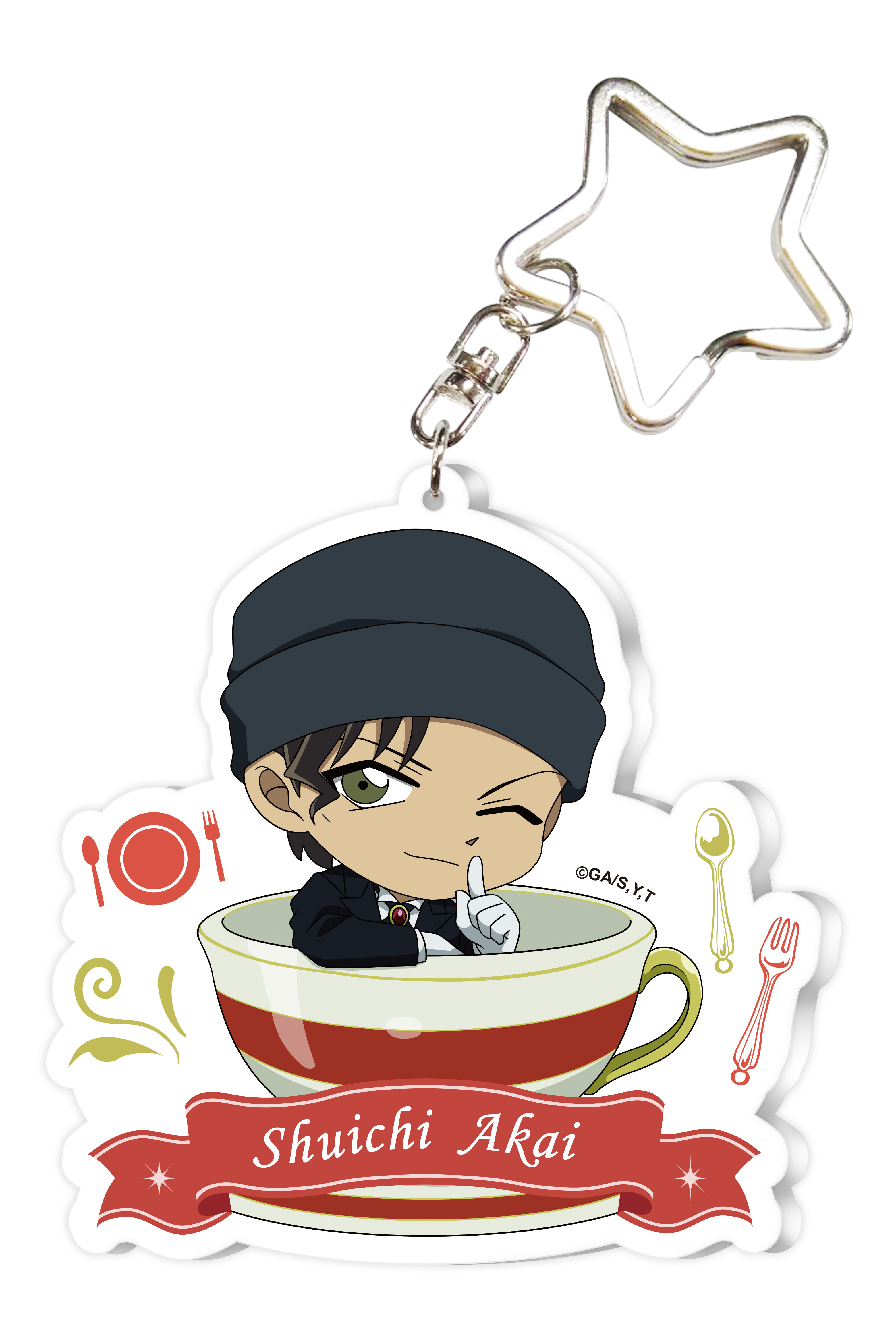 名偵探柯南café-大壓克力吊飾-6款