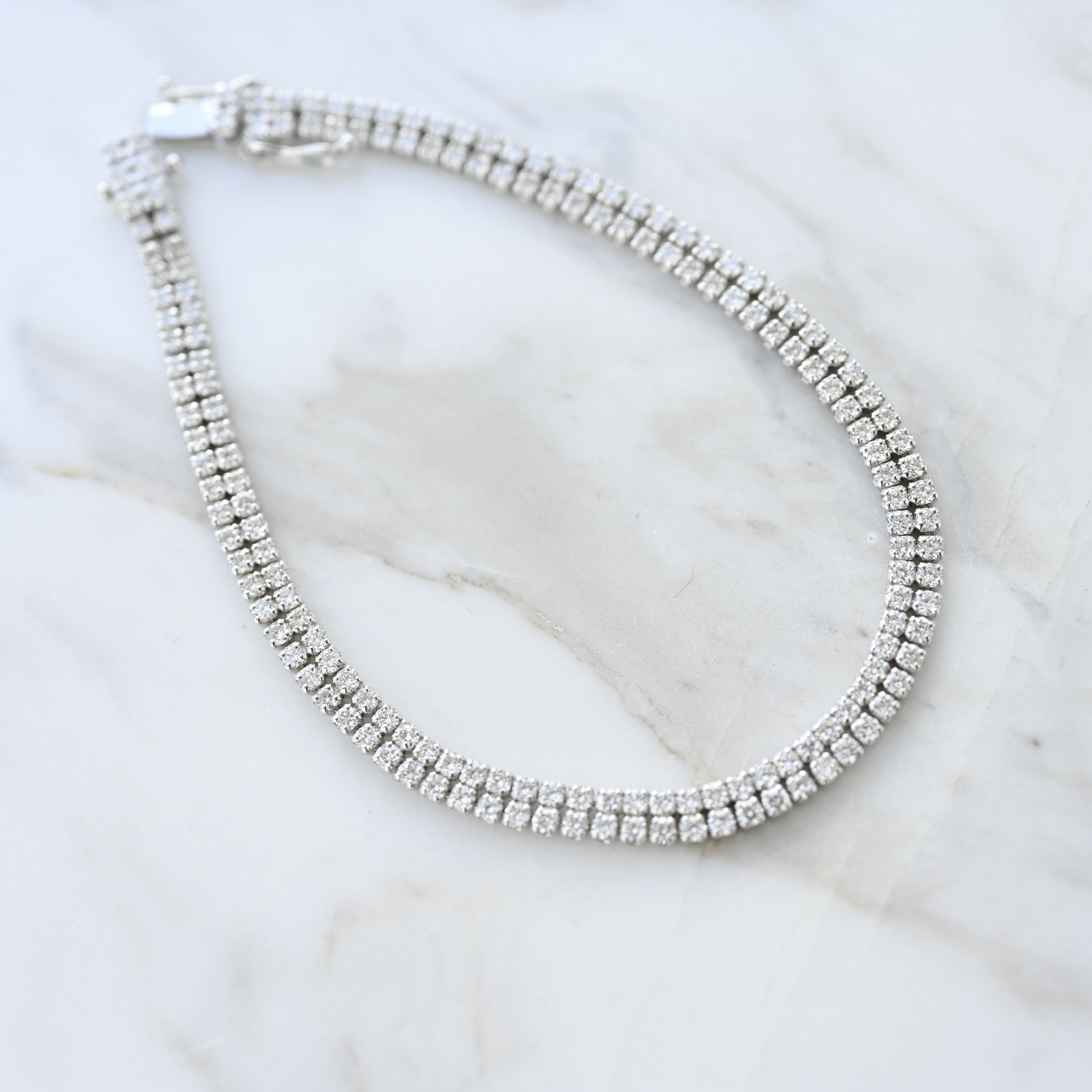 18K 2.8ct Double Diamond Bracelet