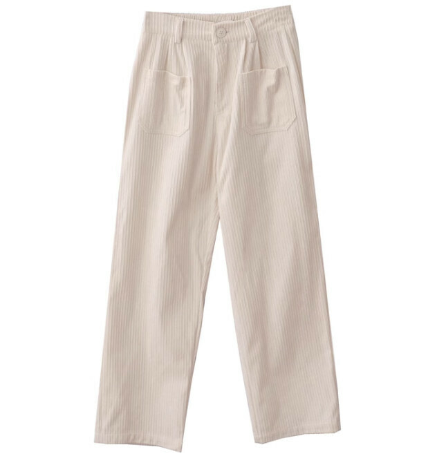 Hot selling corduroy trousers [White] [Size S-L] (please contact customer service to confirm the delivery size after placing the order)