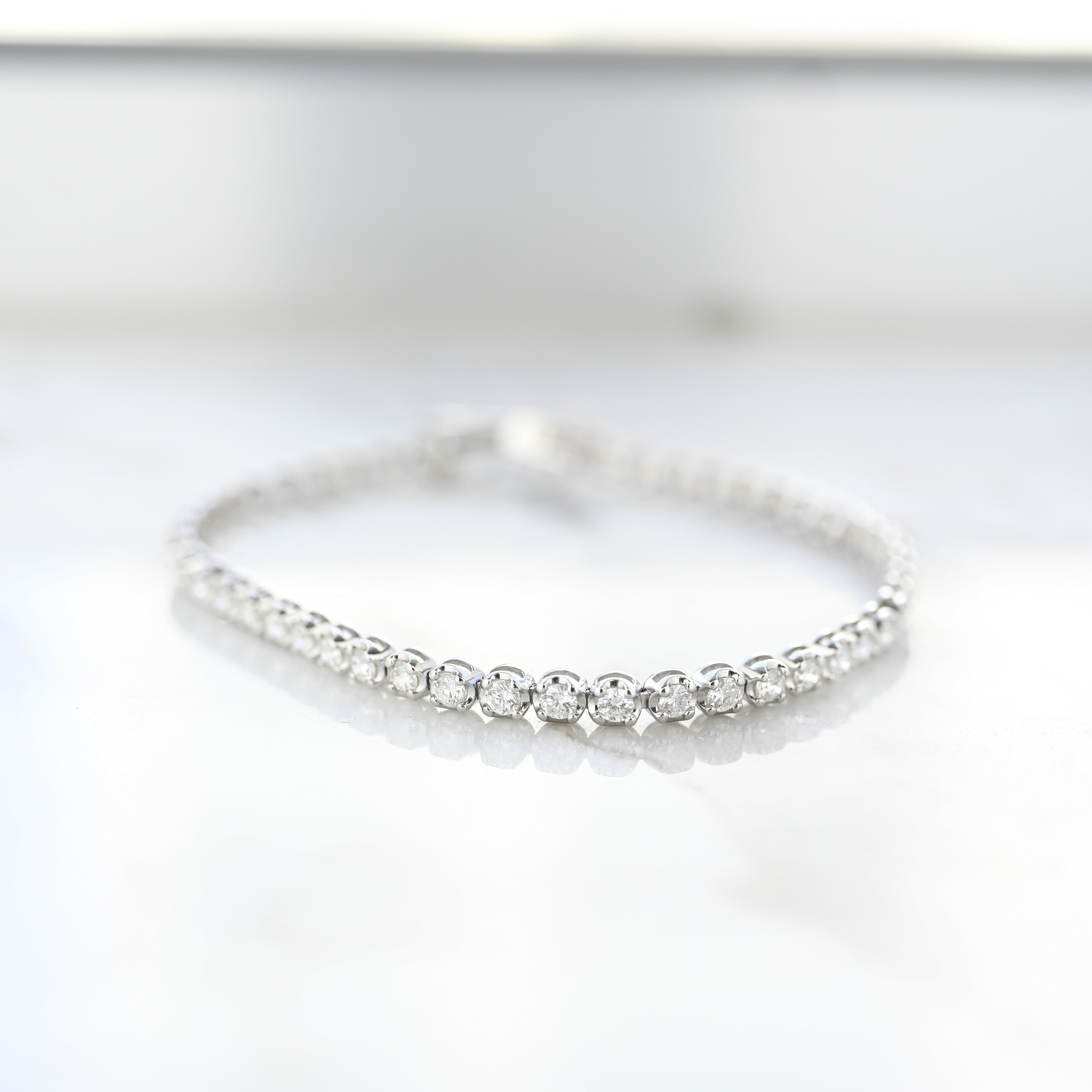 18K 2.5mm Tennis Diamond Bracelet