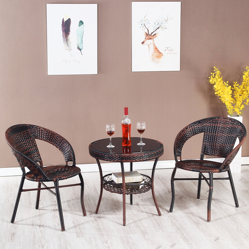 知遙藤椅三件套(2椅1茶几)