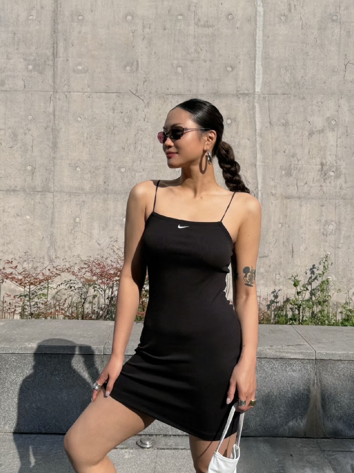 最辣登場🖤Nike 緊身羅紋細肩帶洋裝 吊帶連身裙