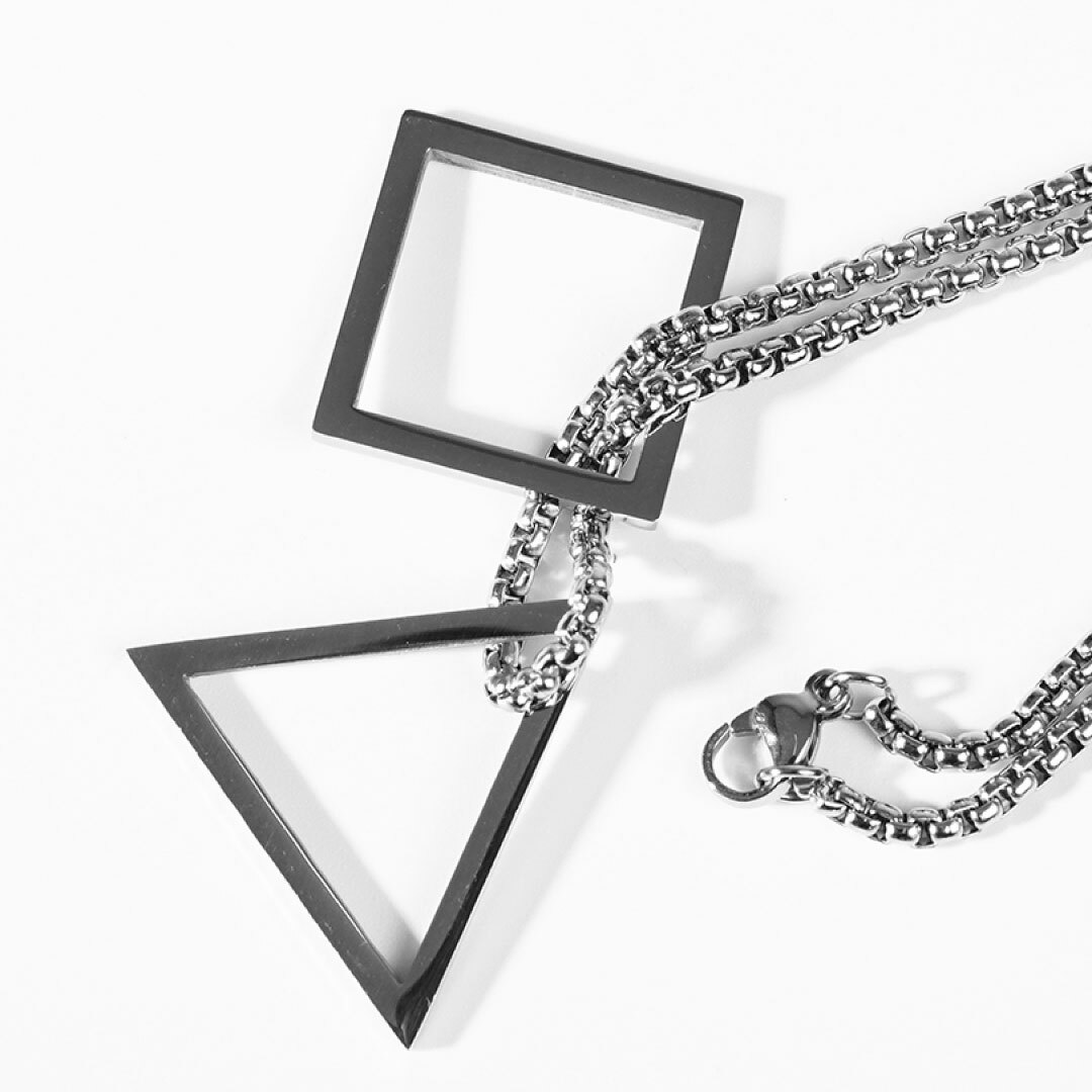 QIAO - 立體幾何 三角形 方形 項鍊