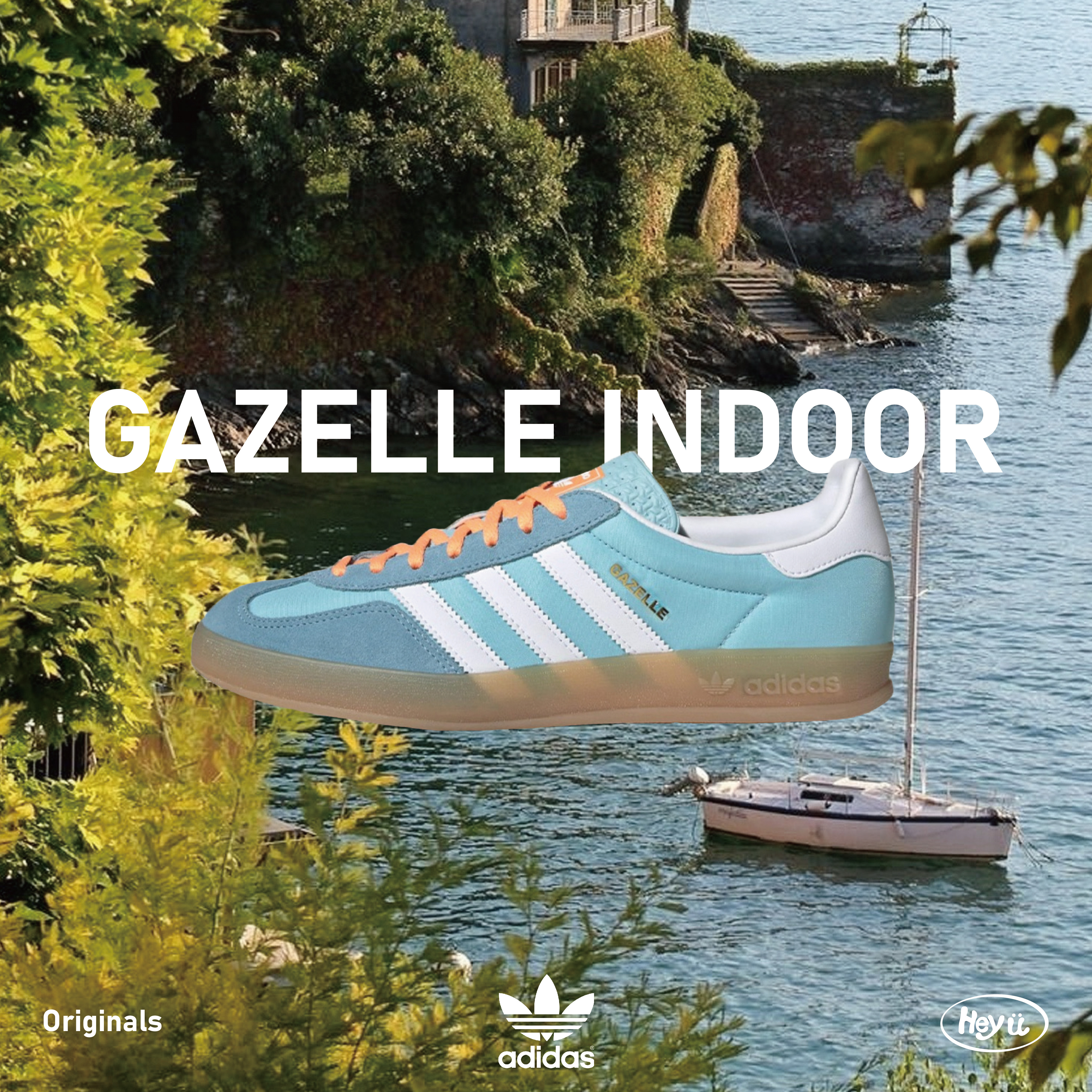 Adidas originals Gazelle Indoor (藍白)