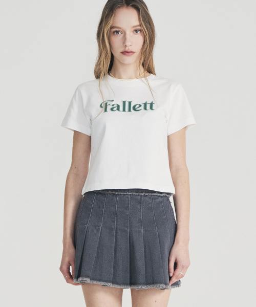 韓國選物| FALLETT 24SS STORY LOGO CROP TEE