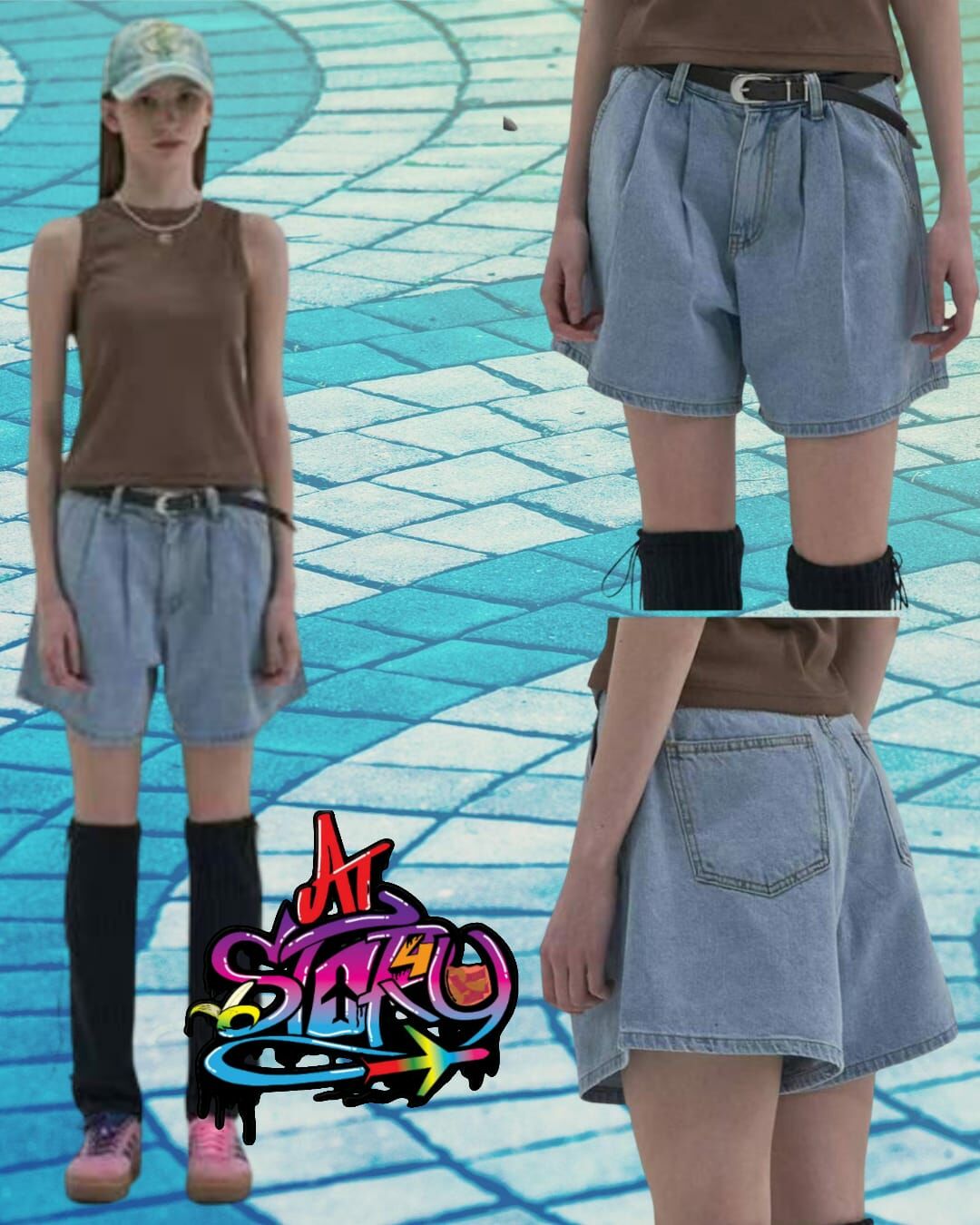 🇰🇷 韓國 有車骨牛仔裙褲 (K5/F947)