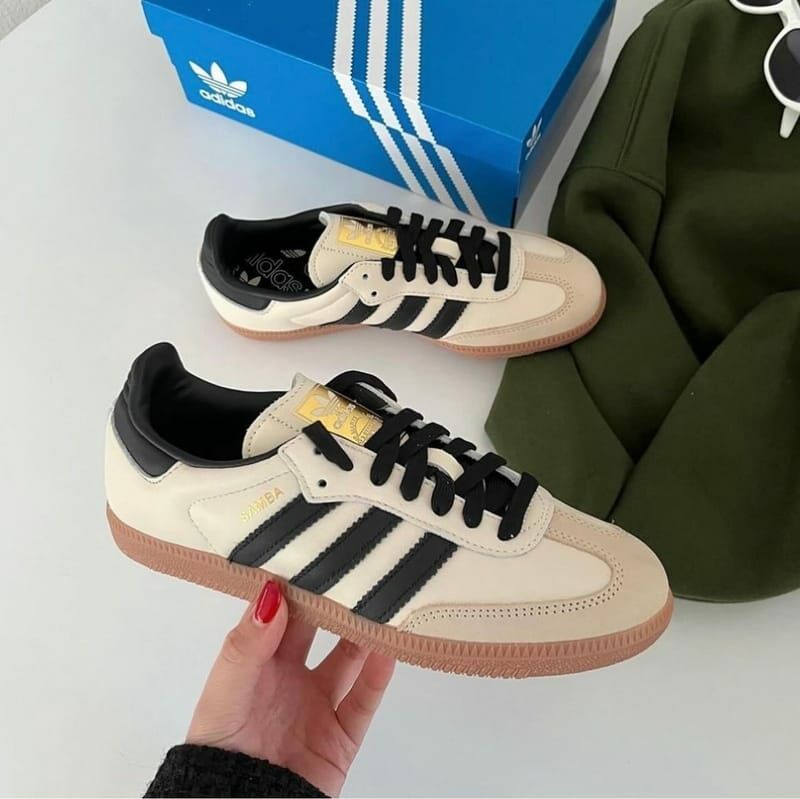 【預訂】Adidas Originals Samba OG 金色logo 奶油黑 -WOMEN