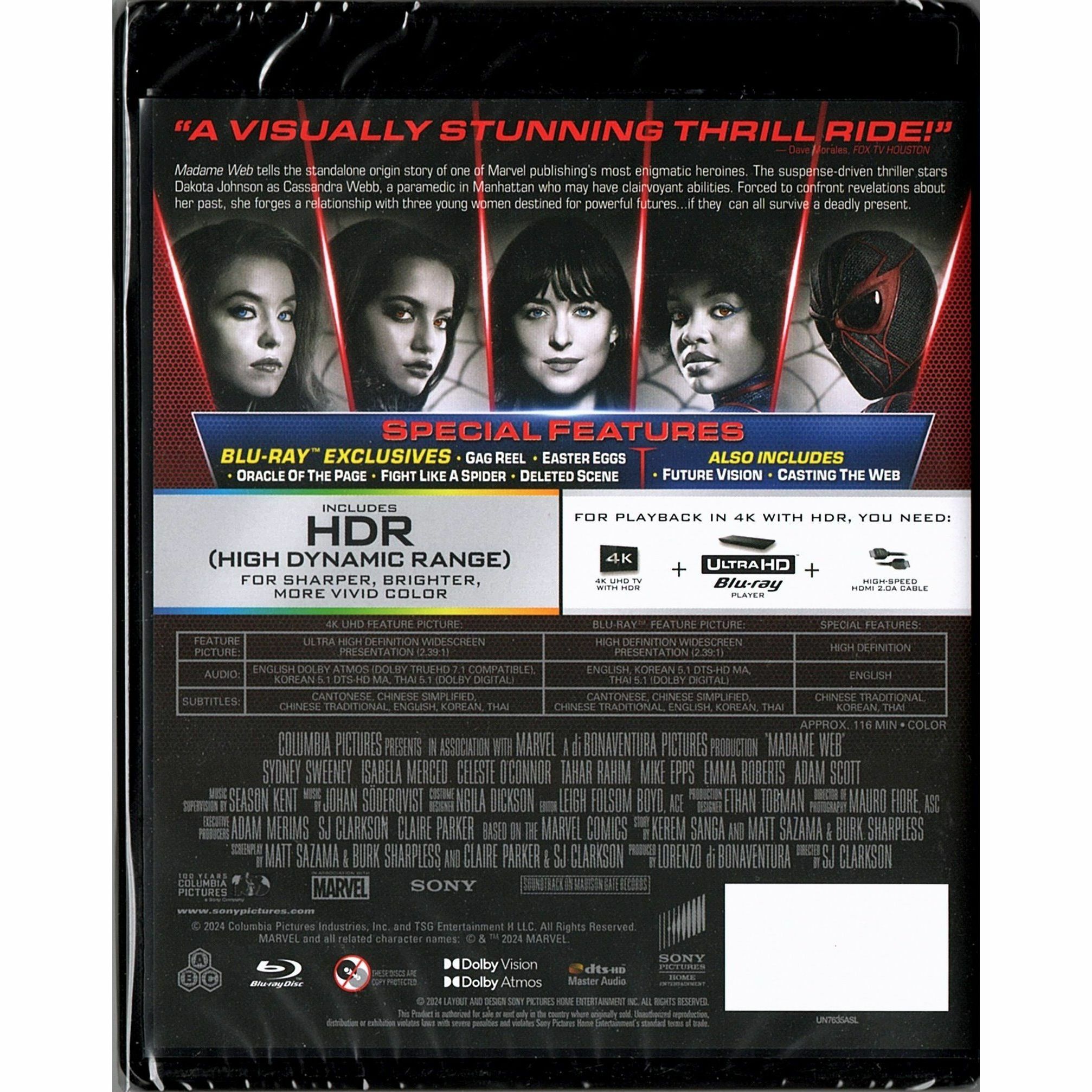 蜘蛛夫人 (2024) (4K Ultra HD + Blu-ray) (香港版) [5月14日推出] [訂貨]