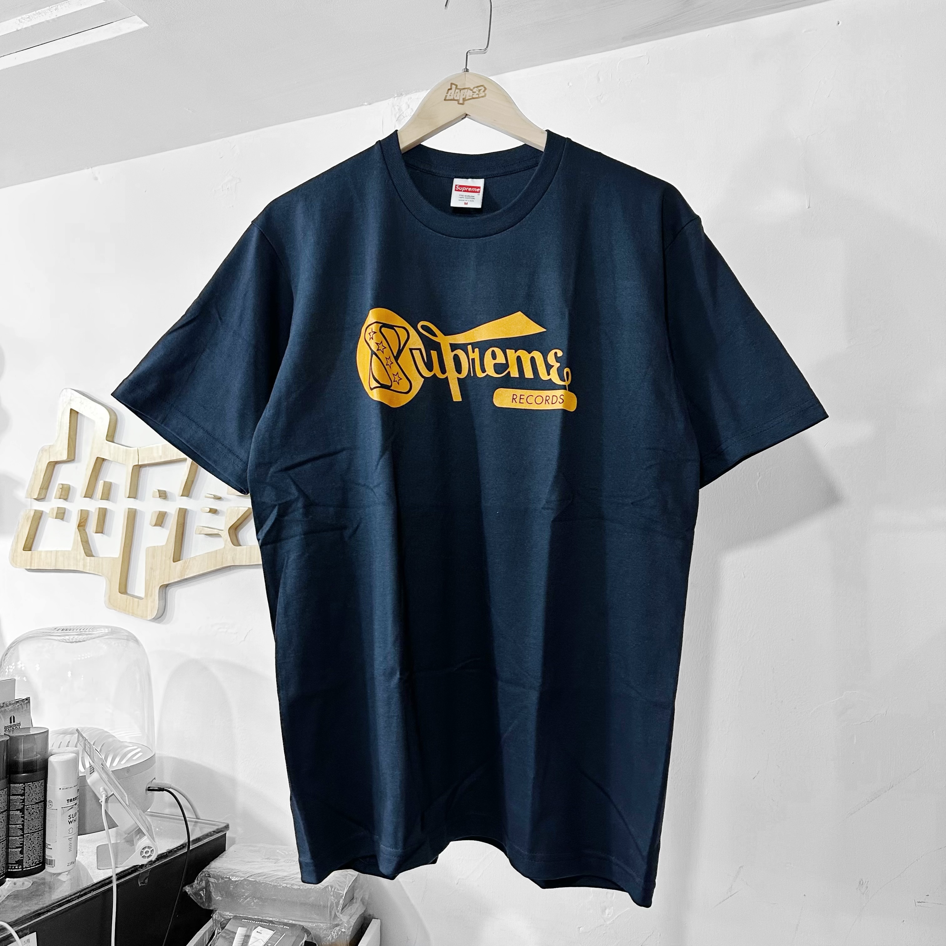 Supreme SS24 RECORDS TEE NAVY