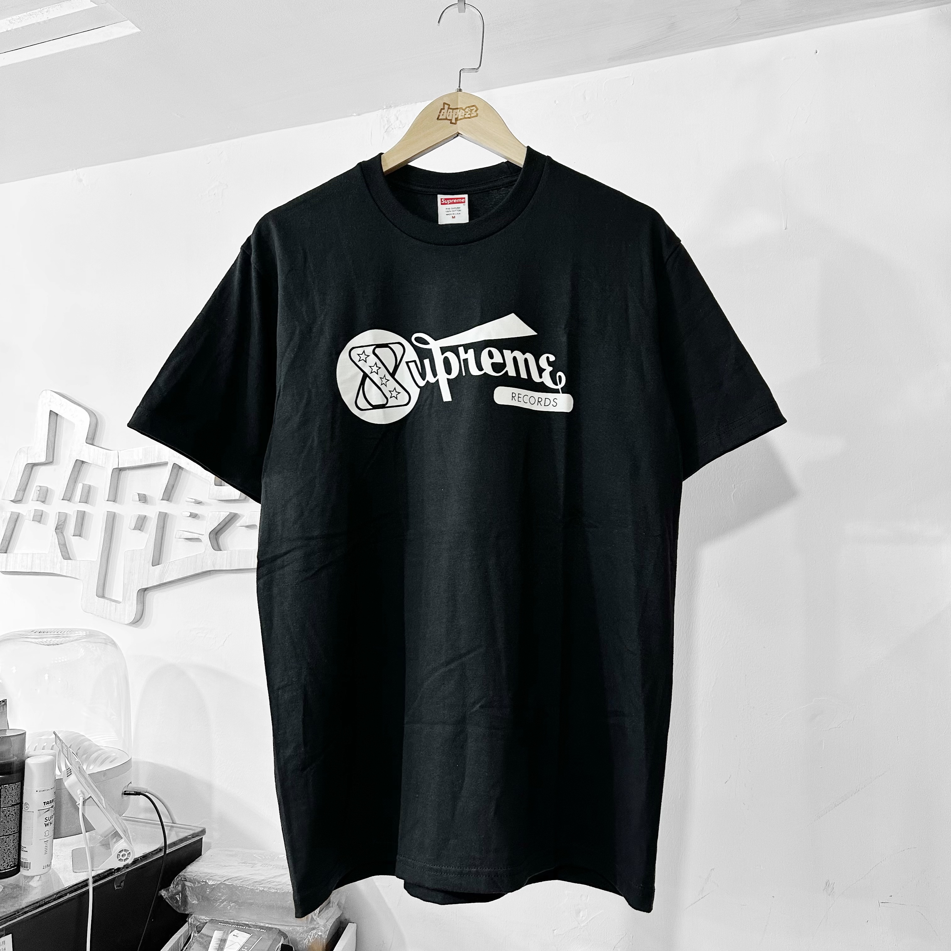 Supreme SS24 RECORDS TEE BLACK
