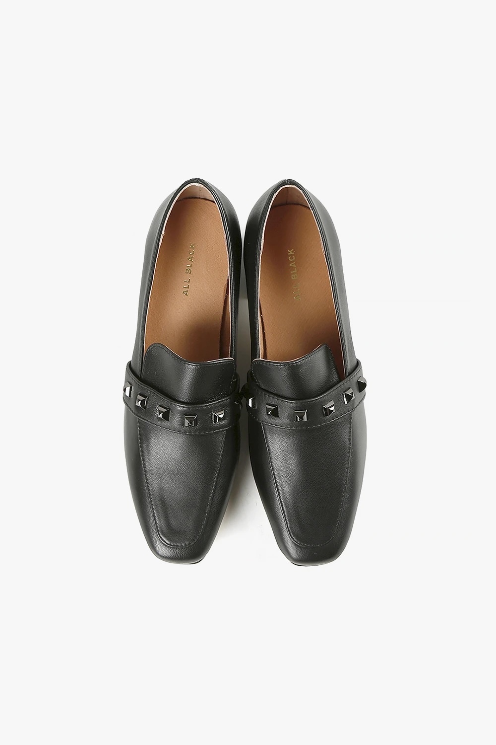 Studs Band Heel 方頭鉚釘中跟鞋