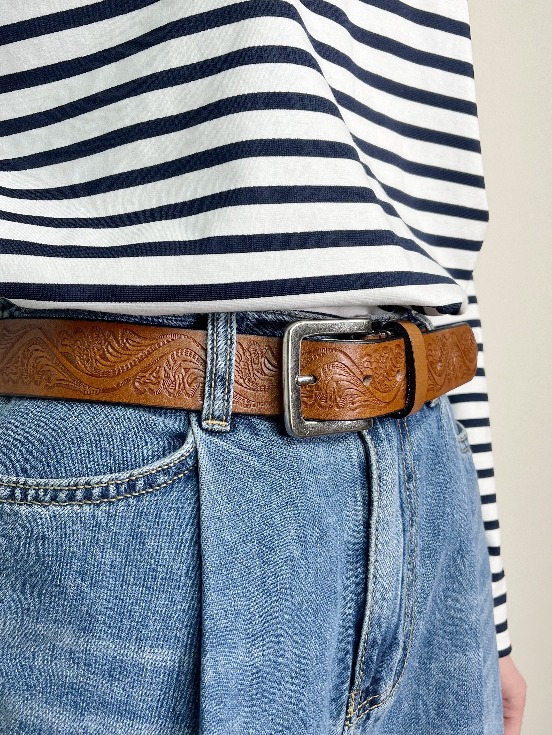 🌱日本製壓花真皮Belt