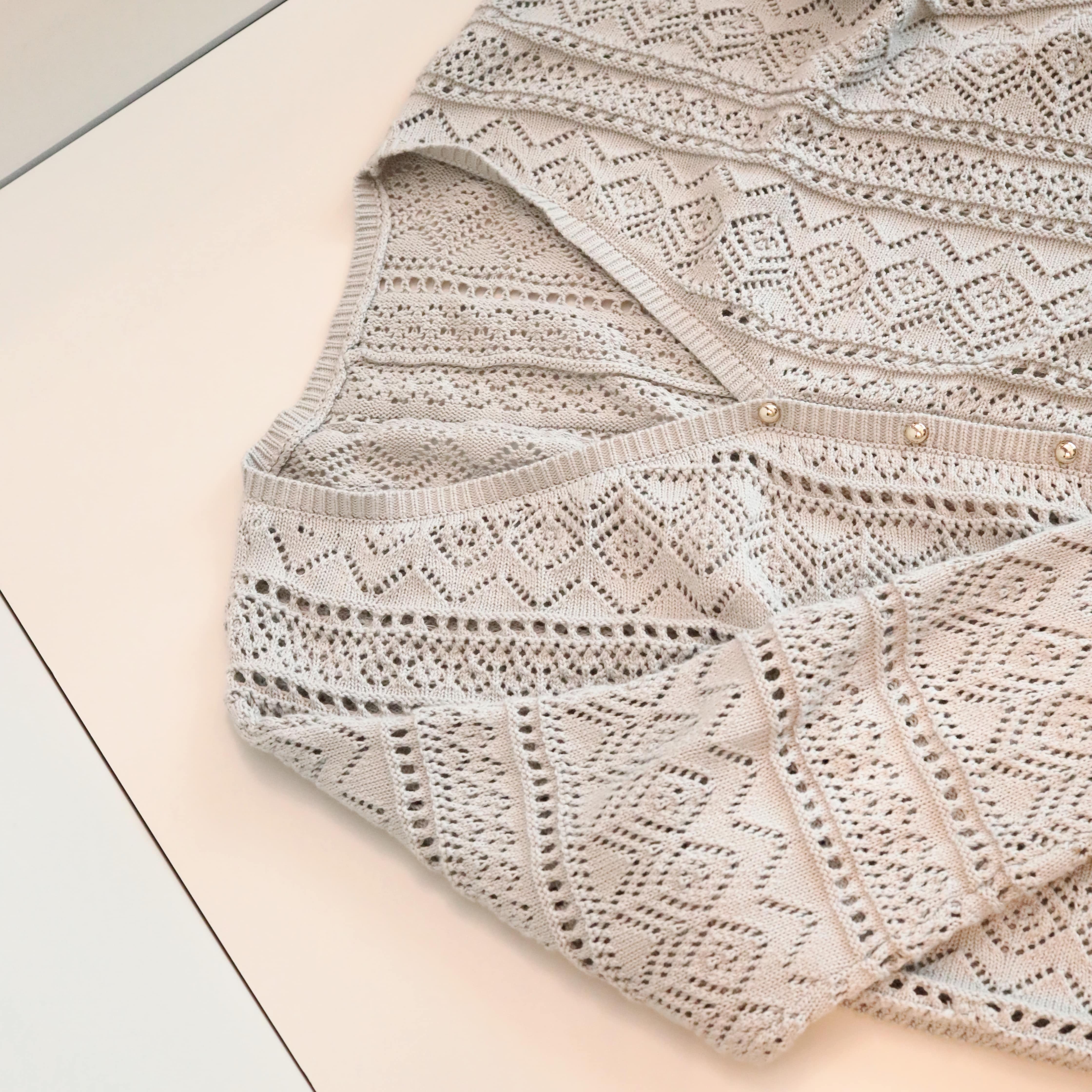 現貨 7014 波希米亞風 通花針織線衫