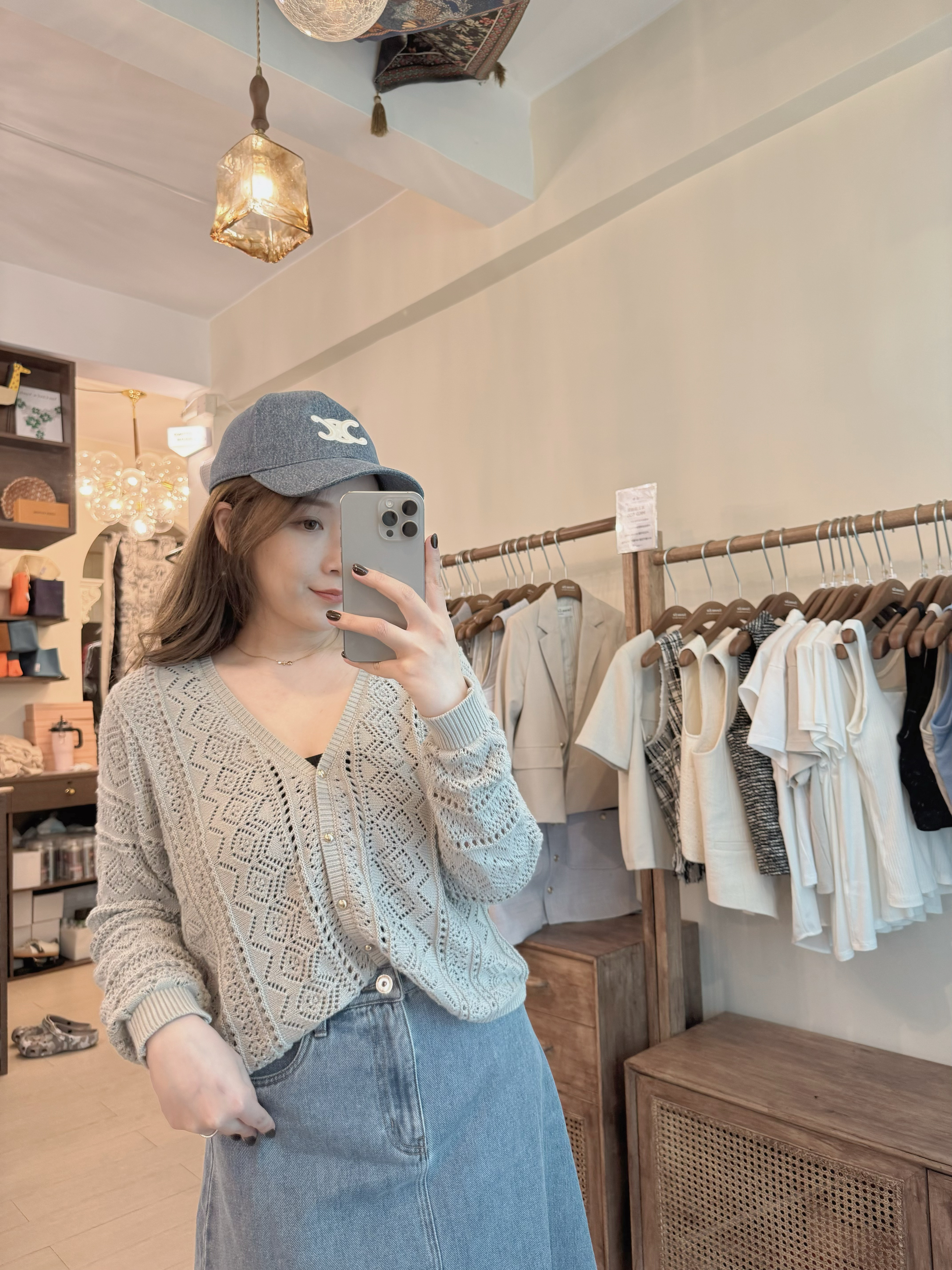 現貨 7014 波希米亞風 通花針織線衫