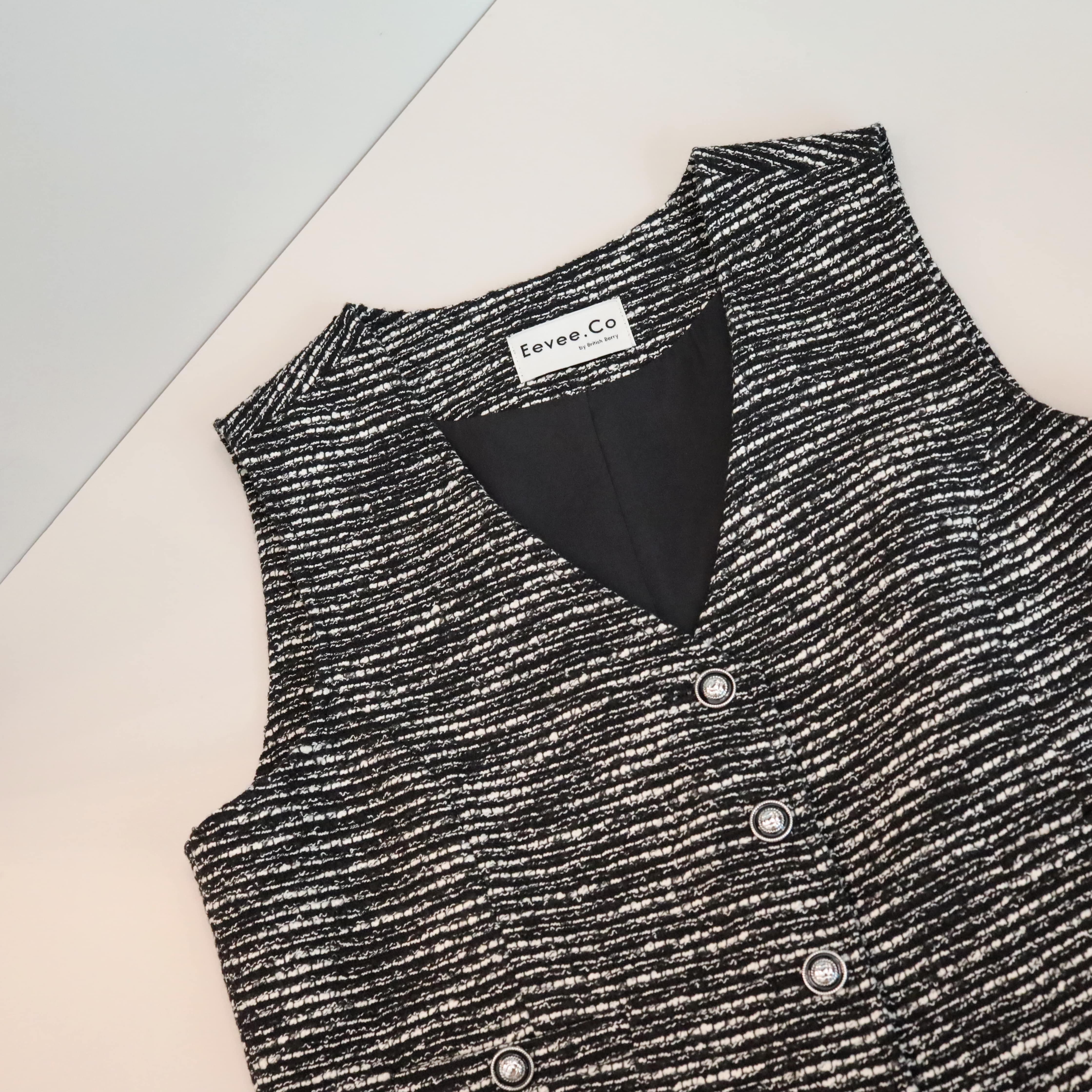 現貨 7012 小香風 Tweed Vest