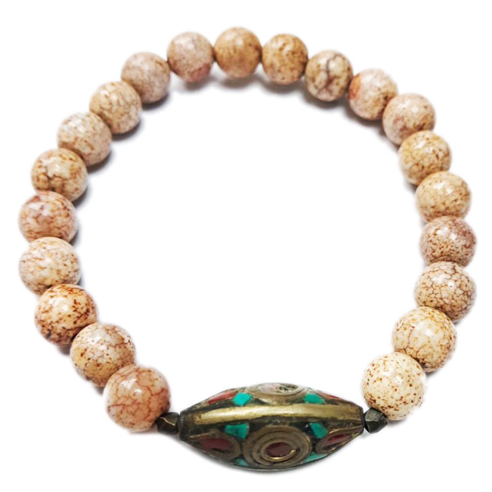 手工銅珠&火供珠手珠8mm【十方】123844