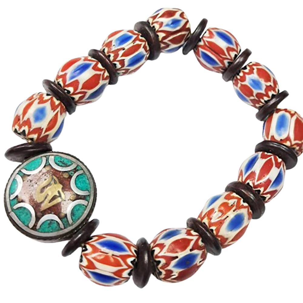 嗡銅珠&雪芙蘭琉璃手珠15mm【十方】128199