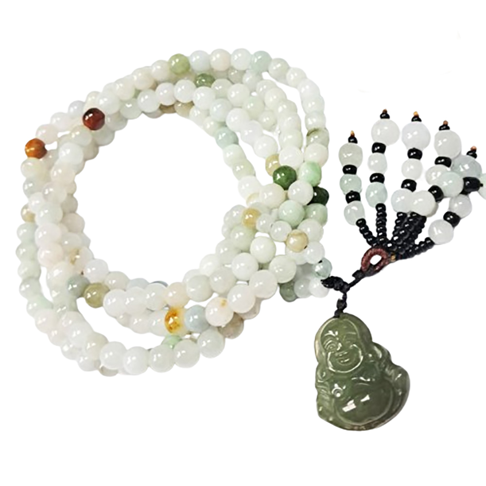 彌勒佛好運連環玉手珠5mm【十方】130147