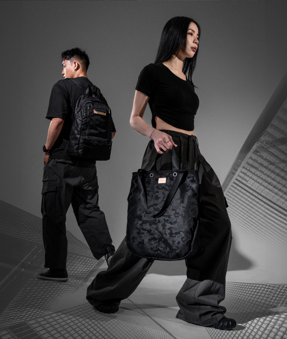 satana 城市光影托特包-樂高壓紋 SOS235R 男女形象照