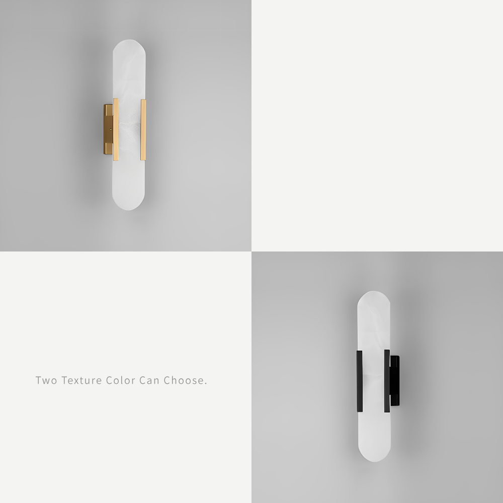 好萩家居|Simon大理石壁燈,搭配二色金屬鐵件工藝,經典黑、金兩色可選擇。