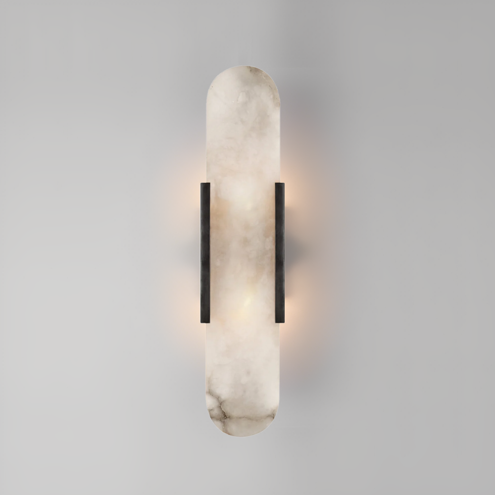 好萩家居|Simon大理石壁燈,端莊高貴的大理石,懸掛於牆面,光源顯現其紋理,漸進的暈染空間氛圍。