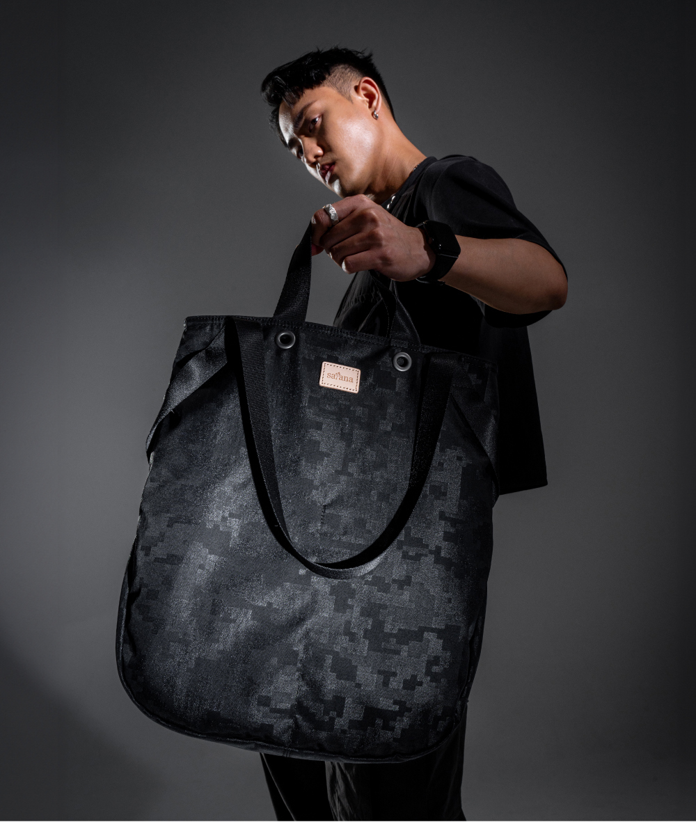 satana 城市光影托特包-樂高壓紋 SOS235R 男生手提照