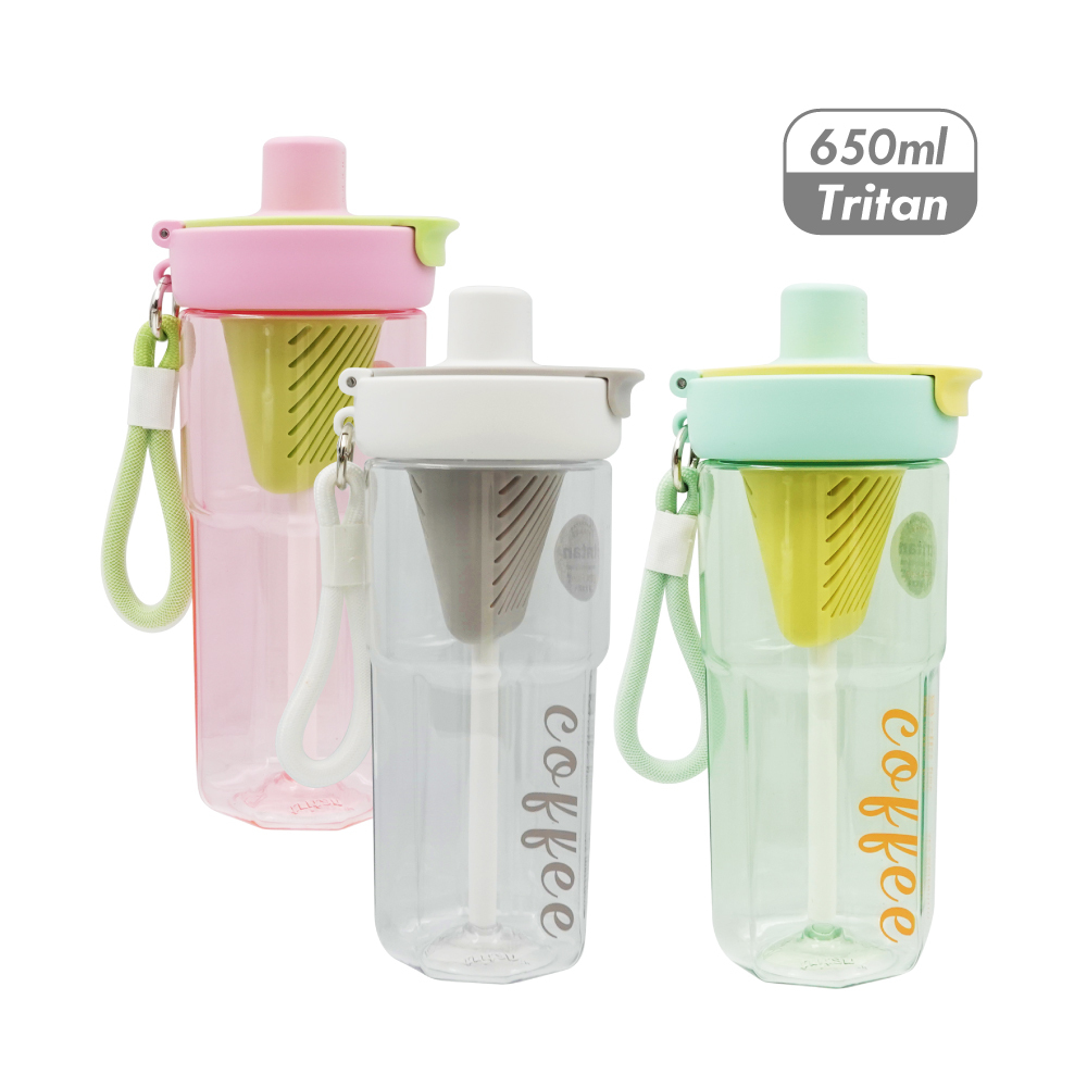 元氣熊 花語雙飲提手杯650ml 共三色