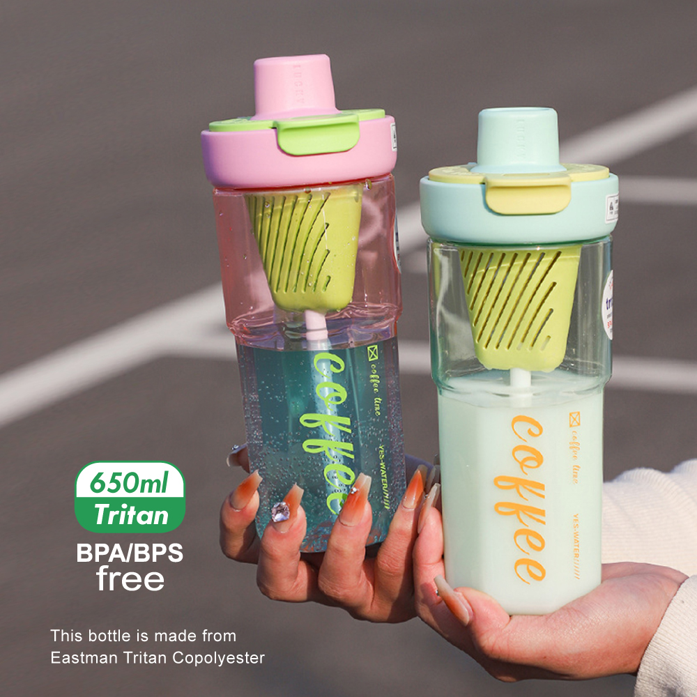 元氣熊 花語雙飲提手杯650ml 共三色