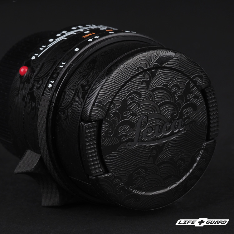 LIFE+GUARD 鏡頭貼膜安裝示意，適用 Leica SUMMILUX-M 35mm F1.4