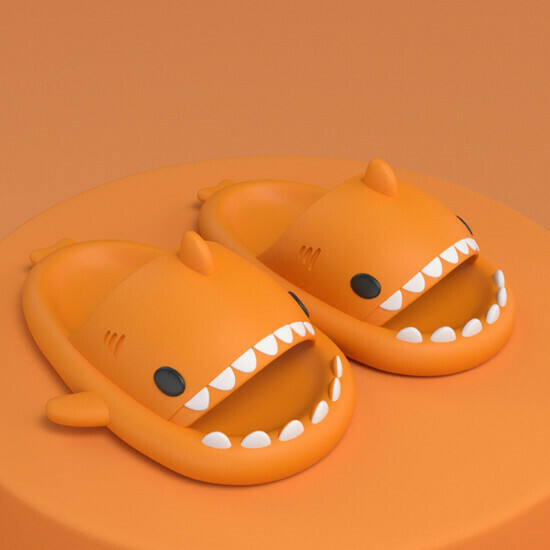 Hot selling shark style EVA sandals [orange (adult)] [size 36-41] (please contact customer service to confirm the delivery size after placing the order)
