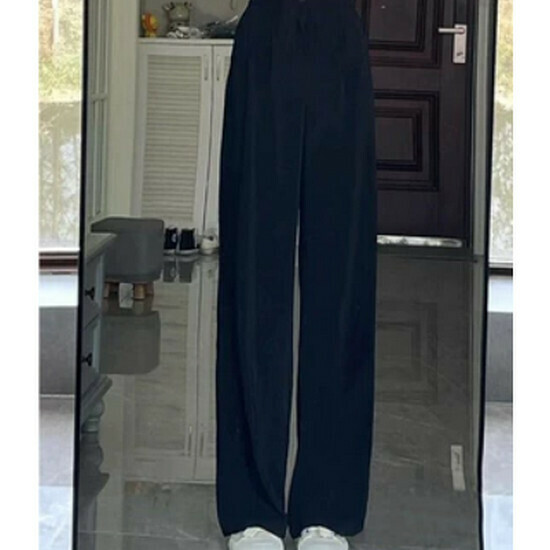 熱賣高腰垂感西裝褲【黑色】【S-2XL碼】(下單後請聯絡客服確認發貨尺碼)