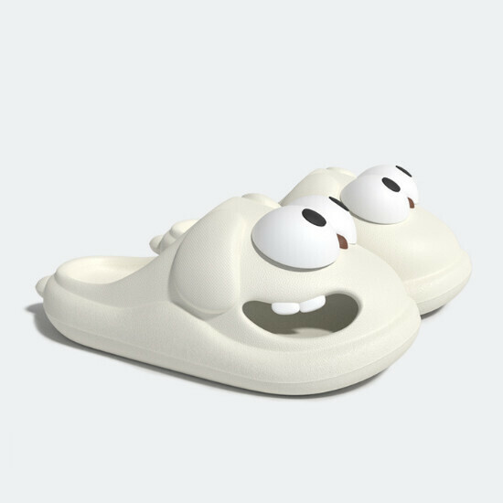 Hot selling big-eyed dog non-slip hole sandals [milk white] [size 30-35] (please contact customer service to confirm the delivery size after placing the order)