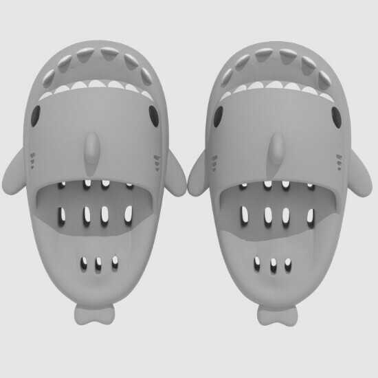 Hot selling shark style non-slip hollow sandals [grey] [size 36-47] (please contact customer service to confirm the delivery size after placing the order)