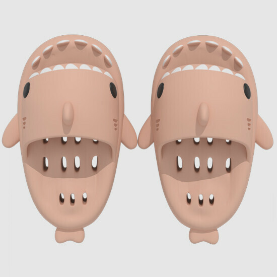 Hot selling shark style non-slip hollow sandals [pink] [size 36-47] (please contact customer service to confirm the delivery size after placing the order)