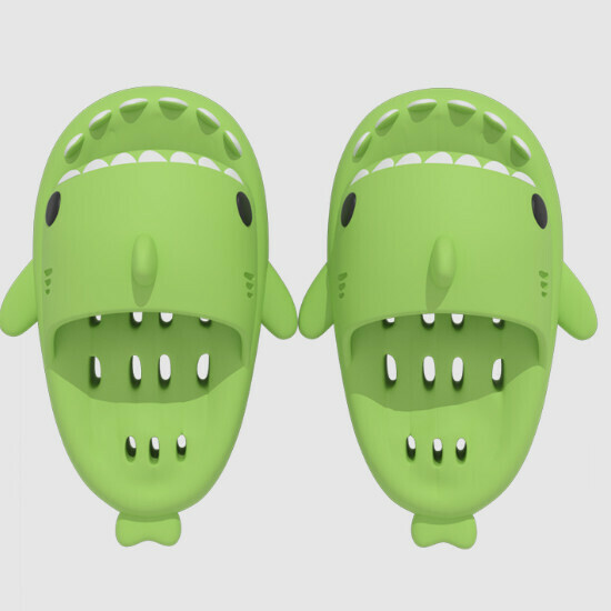 Hot selling shark style non-slip hollow sandals [small fruit green] [size 36-47] (please contact customer service to confirm the delivery size after placing the order)
