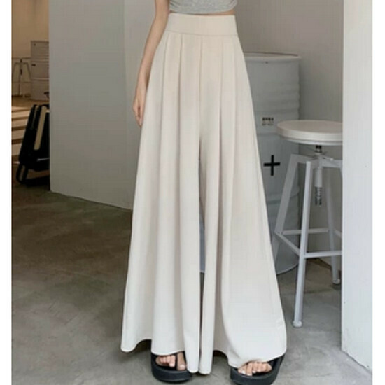 Hot selling high-waisted wide-leg pants [Apricot] [S-L] (please contact customer service to confirm the delivery size after placing the order)