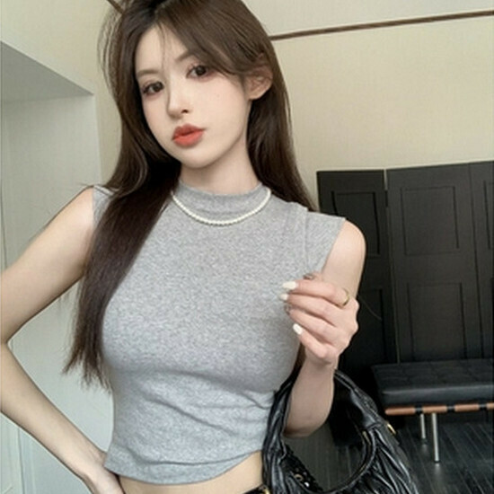 Hot selling camisole with chest pad [grey] [one size fits all]