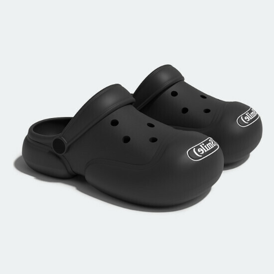 Hot selling thick-soled two-hole pierced sandals [carbon black] [size 36-45] (please contact customer service to confirm the delivery size after placing the order)