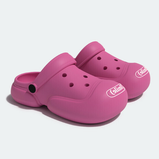 Hot selling thick-soled two-hole pierced sandals [pink] [size 36-41] (please contact customer service to confirm the delivery size after placing the order)