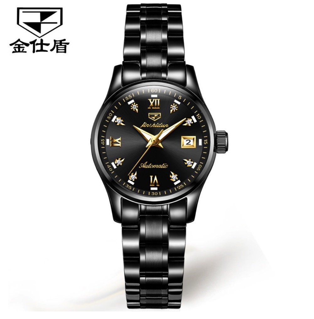 Hot Selling Oris Gold Shield Automatic Mechanical Watch Women's Watch (Black Steel Dark Side Women's)