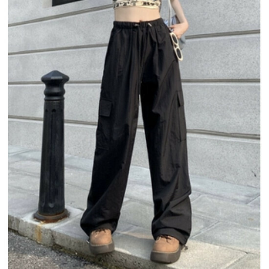 Hot selling quick-drying workwear wide-leg pants [black] [S-L size] (please contact customer service to confirm the delivery size after placing the order)