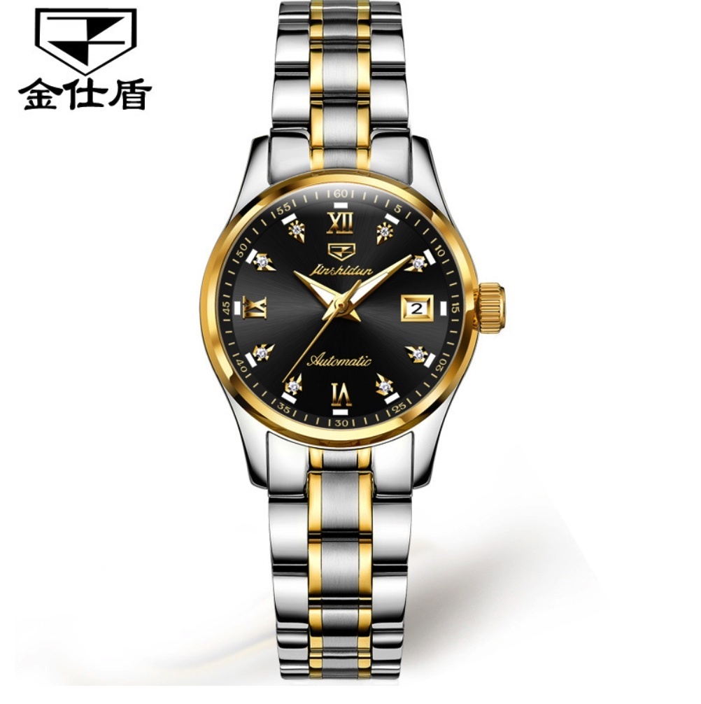Hot Selling Oris Gold Shield Automatic Mechanical Watch Women's Watch (Jianjin Dark Side Women's Watch)
