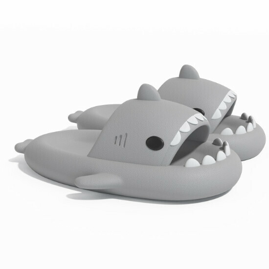 Hot selling shark style EVA sandals [grey (adult style)] [size 36-47] (please contact customer service to confirm the delivery size after placing the order)