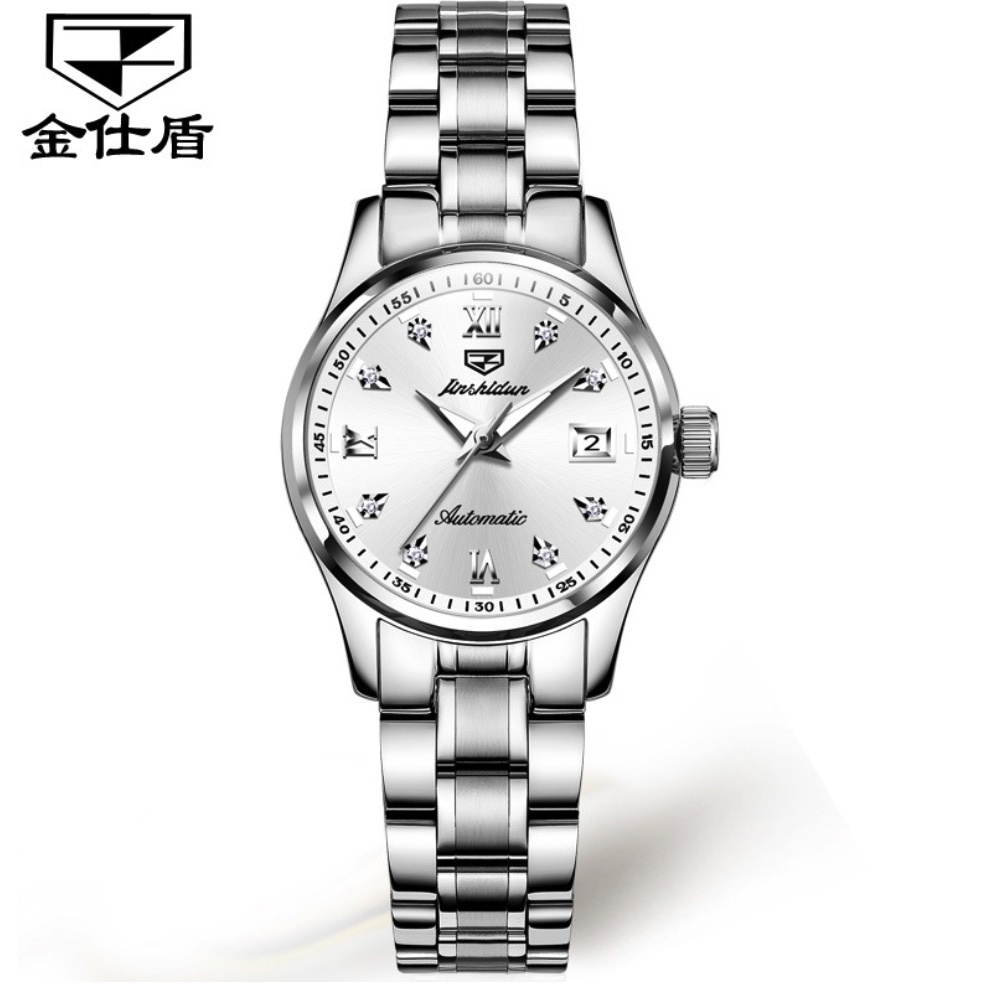 Hot Selling Oris Gold Shield Automatic Mechanical Watch Women's Watch (White Women's Steel Band)