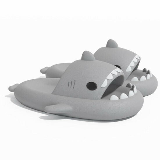Hot selling shark style EVA sandals [grey (children's style)] [size 150-220] (please contact customer service to confirm the delivery size after placing the order)