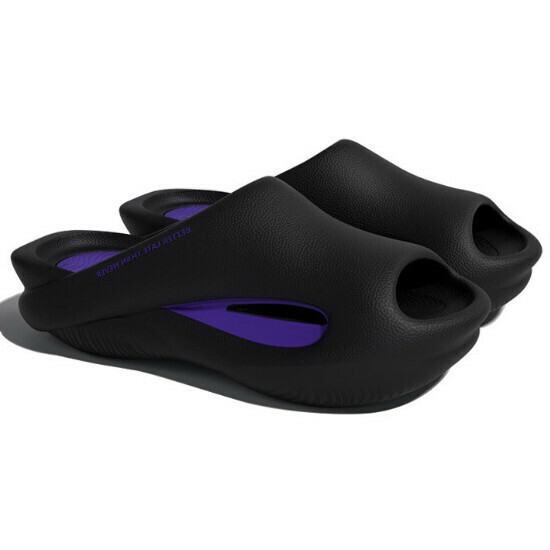 Hot selling eva thick-soled wear-resistant sports slippers [black and purple] [size 36-45] (please contact customer service to confirm the delivery size after placing the order)