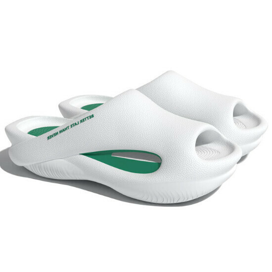 Hot selling eva thick-soled wear-resistant sports slippers [white and green] [size 36-45] (please contact customer service to confirm the delivery size after placing the order)